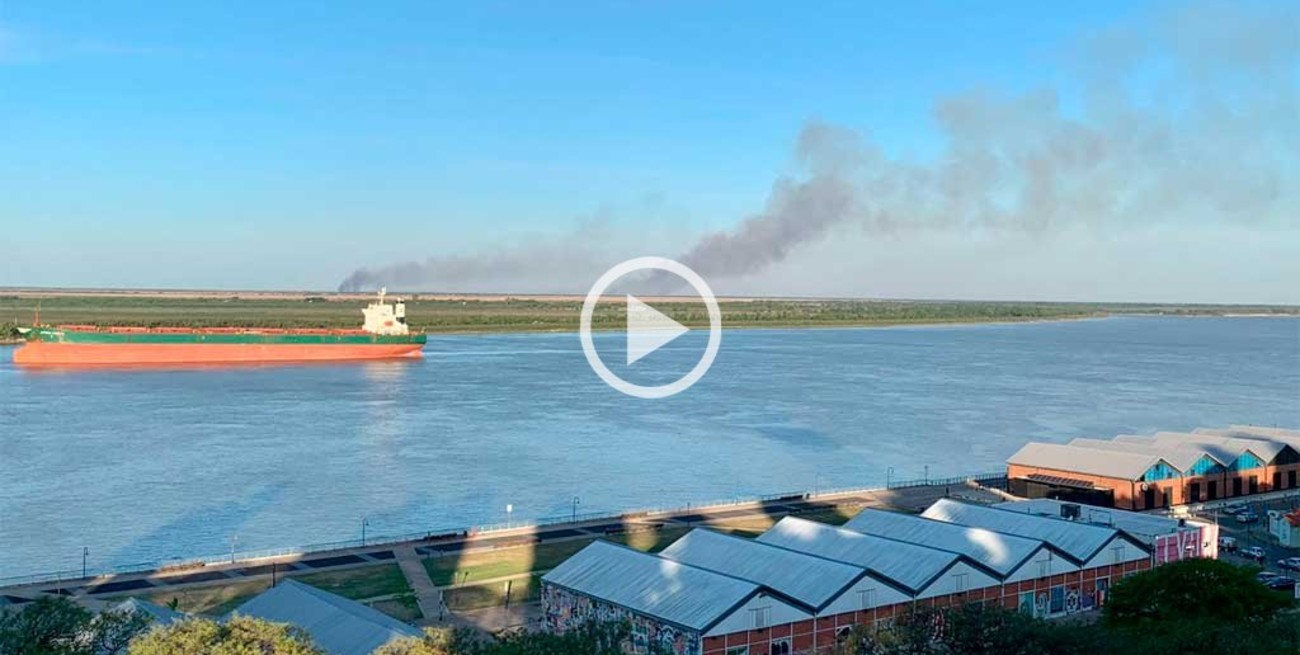 Video: impactantes imágenes del fuego en las islas del Delta del Paraná