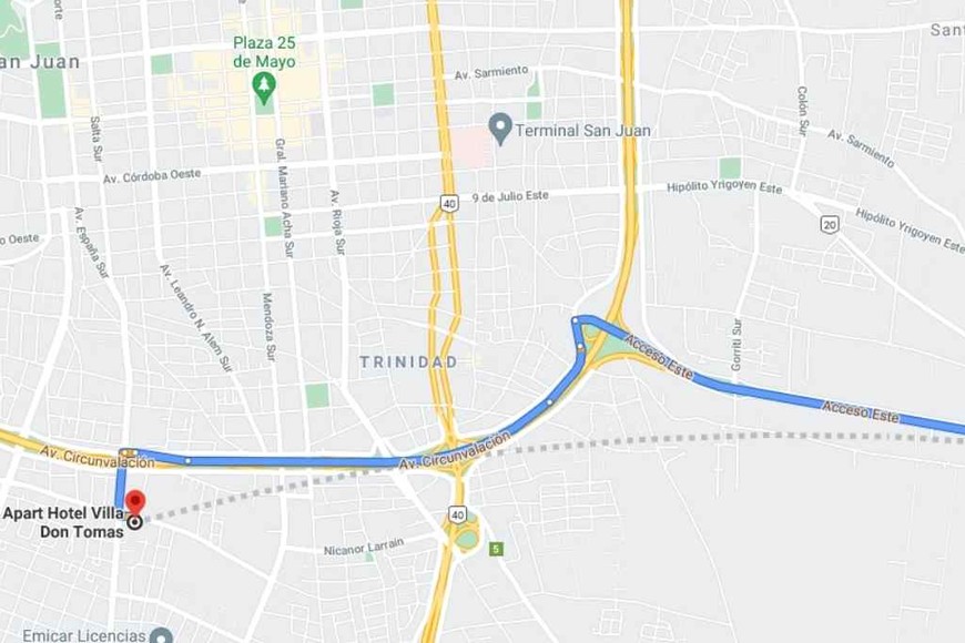 ELLITORAL_377141 |  Google Maps Cómo ingresar al complejo desde el acceso este de la ciudad de San Juan