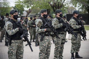 ELLITORAL_410730 |  Marcelo Manera Este jueves se presentó oficialmente a los casi 600 gendarmes que fueron destinados de manera permanente a la ciudad de Rosario para combatir el delito.