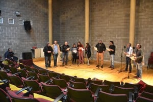 ELLITORAL_344144 |  Archivo El Litoral Una de las instancias de grabación del radioteatro de LT9, que se comenzó a emitir el invierno pasado a través de la emisora.