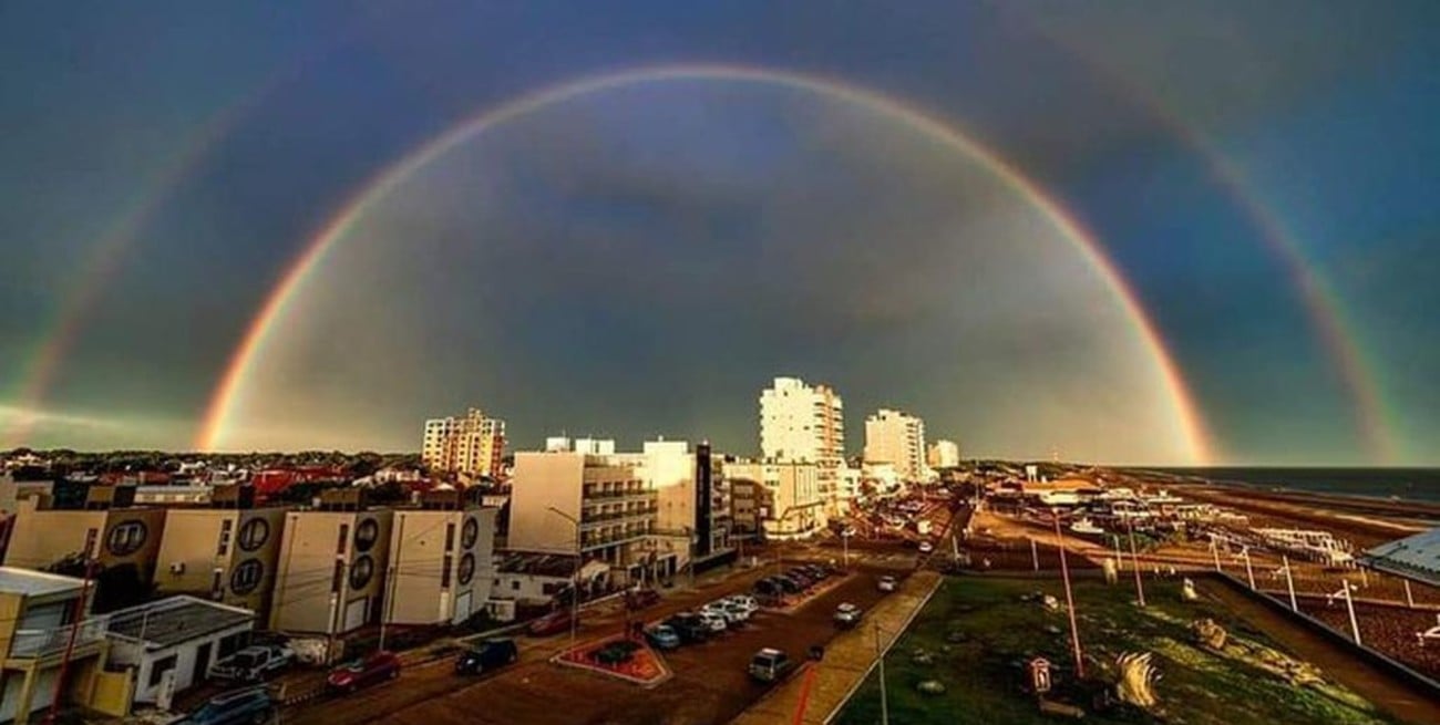 La foto del arcoíris en Monte Hermoso que se convirtió en viral