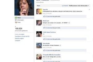 ELLITORAL_44662 |  Fotodigitalización ElLitoral.com El muro de Leo Mattioli se multiplicó y pasó de 80 mil seguidores ayer por la tarde a 105 mil esta mañana