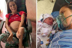 ELLITORAL_410633 |  Gentileza Maria Alejandra yanez, 21 años, fue abusada y quedó embarazada. Este martes dio a luz a su bebé Miguel de Jesús.