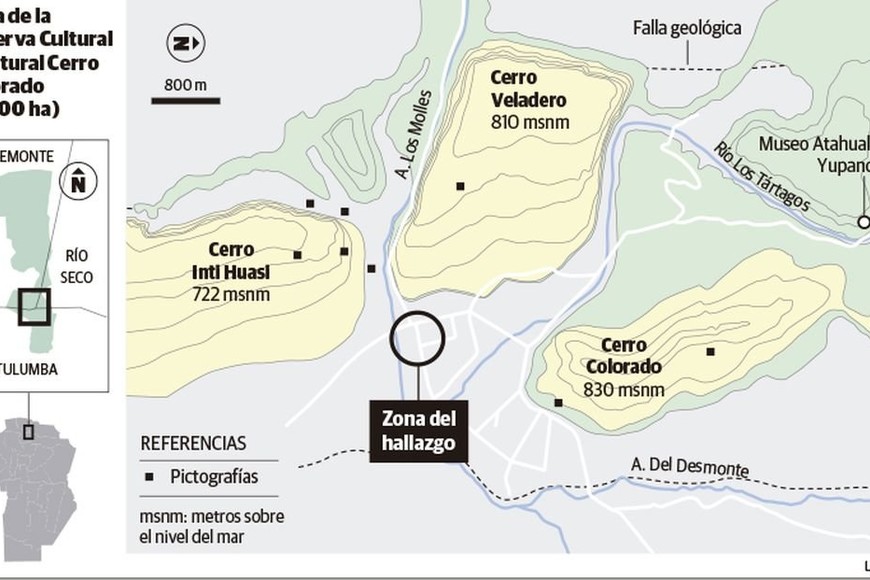 ELLITORAL_216059 |  Área de la Reserva Cultural y Natural Cerro Colorado. Mapa.