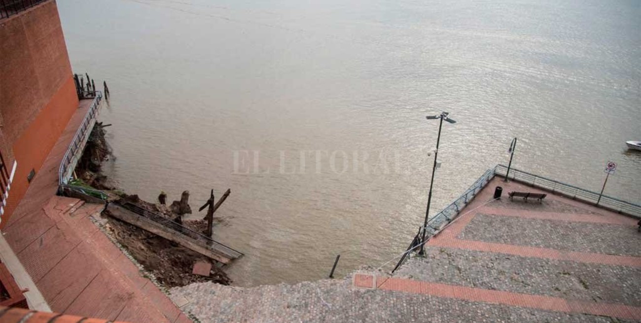 Derrumbe en Parque España: autoridades de Rosario evalúan los daños