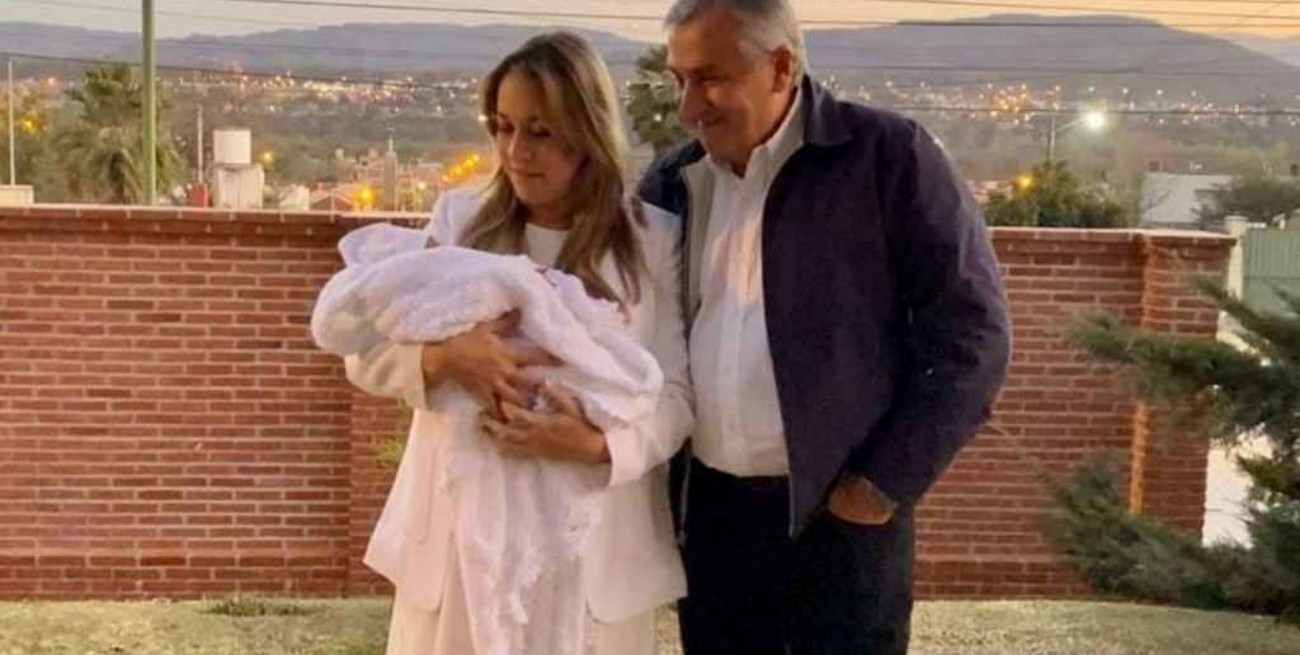 El gobernador de Jujuy, Gerardo Morales, celebró el nacimiento de su cuarta hija 