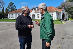 ELLITORAL_406557 |  NA Julián Domínguez se reunió este sábado con el presidente Alberto Fernández.