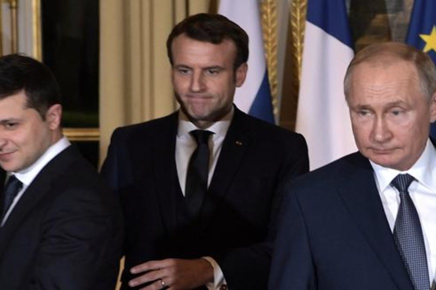 ELLITORAL_438144 |  Gentileza Zelensky y Putin ya se vieron las caras en París durante negociaciones por el conflicto en Dombass en diciembre de 2019.