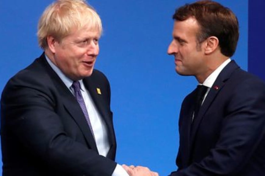 ELLITORAL_415064 |  Gentileza Boris Johnson y Emmanuel Macron, primeros ministros de Reino Unido y Francia respectivamente, juntos en la COP26.