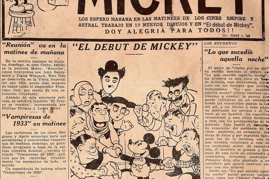 ELLITORAL_367748 |  Archivo El Litoral Primera proyección de Mickey en los cines de Santa Fe - 12 de junio 1934.
