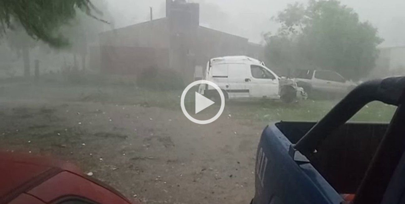 Fuerte tormenta de granizo en distintos puntos de la provincia de Santa Fe