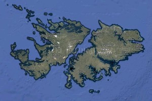 Captura digital Google Maps Street View Así se ven las Malvinas con la imagen satelital que ofrece Google Maps.