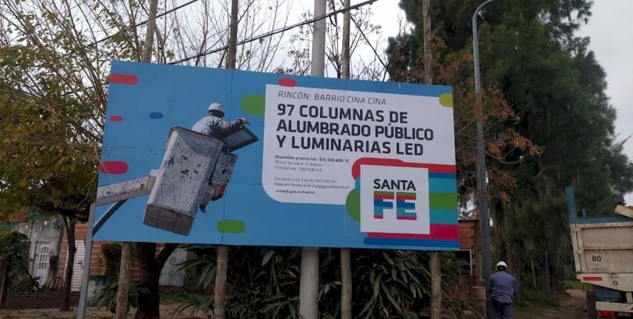 Iniciaron las obras de iluminación en tres barrios de San José del Rincón