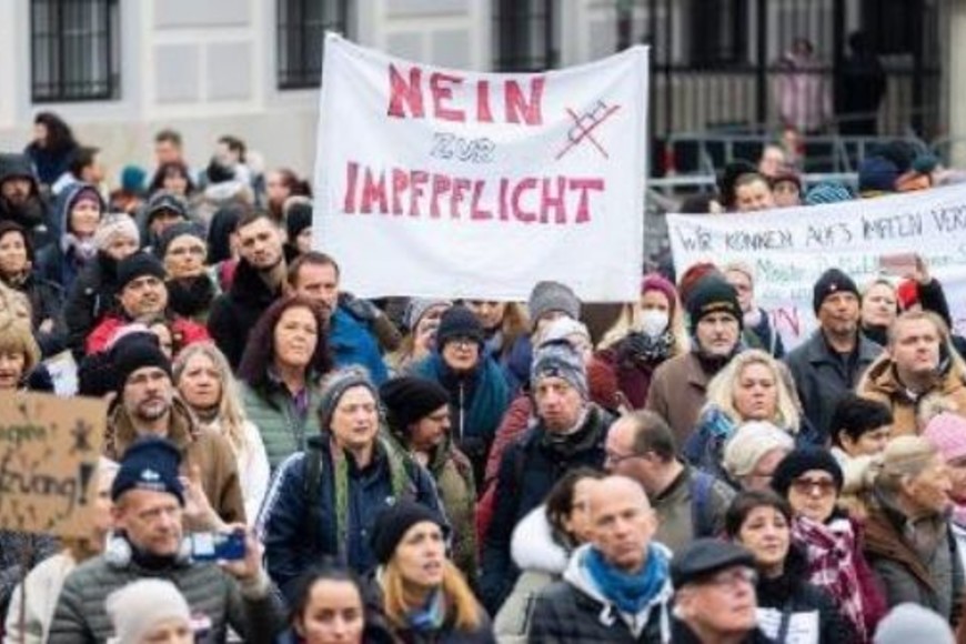 ELLITORAL_419263 |  Gentileza Manifestación de los antivacunas austríacos.