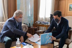 ELLITORAL_393802 |  Gentileza Roberto Mirabella mantuvo una reunión con el ministro del Interior Wado de Pedro en Buenos Aires.