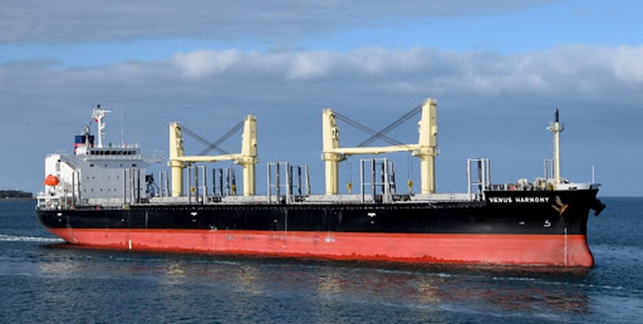 Un buque con 25 mil toneladas de harina de soja quedó varado a la altura de Villa Gobernador Gálvez
