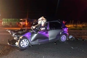 ELLITORAL_364487 |  El Litoral La imagen da cuenta de la violencia que tuvo el encontronazo.