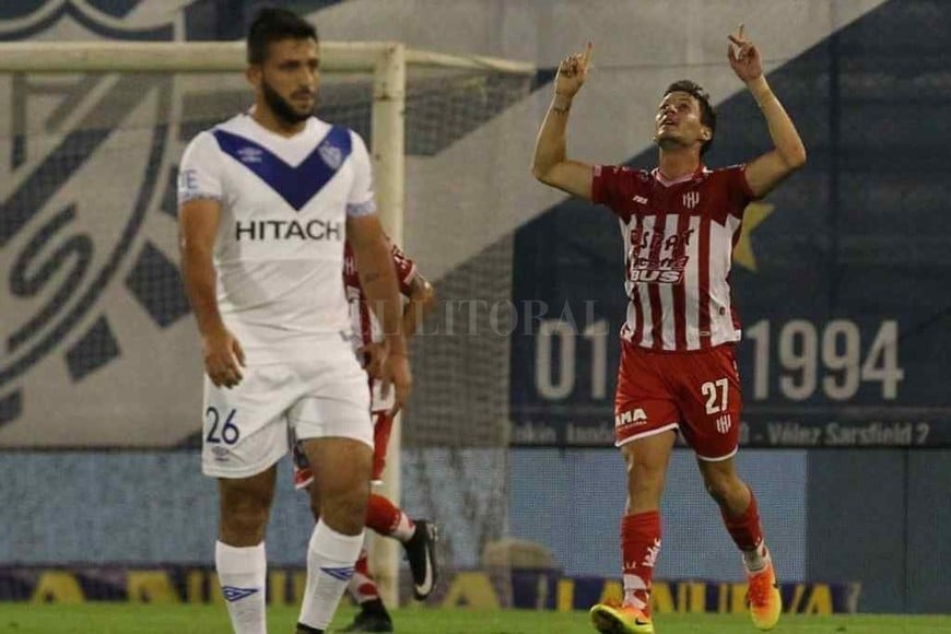 ELLITORAL_402158 |  Gentileza Franco Soldano, el delantero que supo abrir el marcador para la victoria de Unión sobre Vélez por 2 a 0