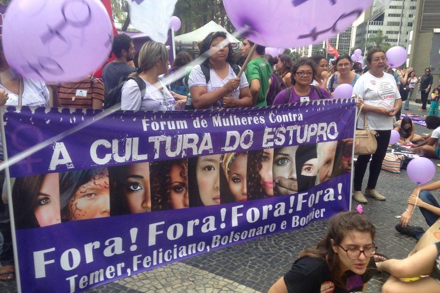 ELLITORAL_205348 |  Paro Internacional de Mujeres. Movilización. Movilización del 25/11 en Brasil.