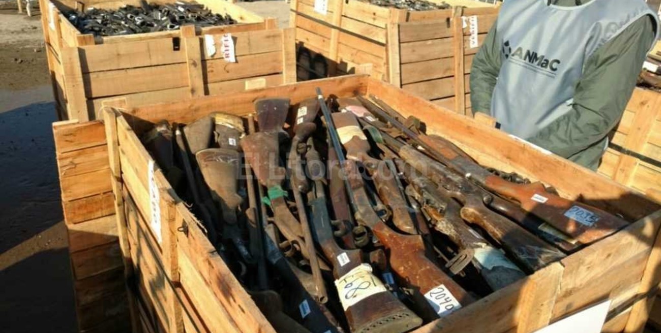 Quemaron casi 3000 armas provenientes de Santa Fe 