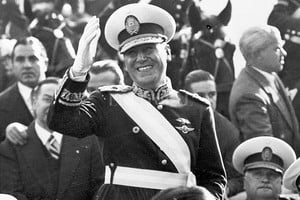 ELLITORAL_439263 |  Archivo Juan D. Perón asume la presidencia de la Nación en junio de 1946.