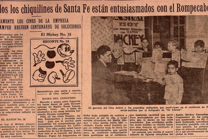 ELLITORAL_367743 |  Archivo El Litoral Crónica del concurso rompecabezas de Mickey - 6 de mayo 1933.