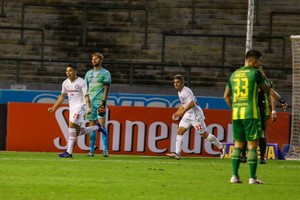 Télam Telam, Mar del Plata, 02 de mayo de 2021: Mateo Corone l(25), festeja el segundo gol de Argentinos Juniors que enfrenta a Aldosivi de Mar del Plata por la fecha 12 de la Zona A de la Copa de la Liga Profesional (LPF).
Foto: Diego Izquierdo/cf/Telam
