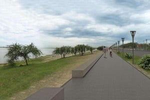 Gentileza Municipalidad de Santa Fe Esta es una imagen preliminar del proyecto que elabora el municipio, en conjunto con equipos técnicos de la UNL. El foco está puesto en el uso recreativo y peatonal, pero también es una obra hídrica.
