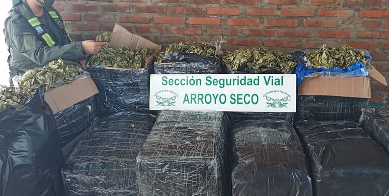 Gendarmería decomisó 347 kilos de hojas de coca en operativos de ruta