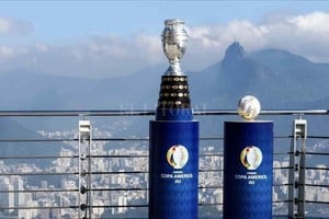ELLITORAL_389057 |  Gentileza @CopaAmerica El trofeo de la Copa América ya está en Río de Janeiro a la espera de su ganador