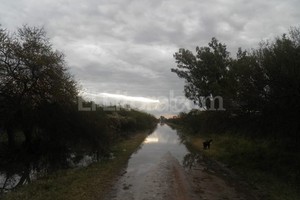 ELLITORAL_99804 | Gentileza pobladores de El Chaquito Ese es uno de los caminos cortados, que comunica al paraje con el caserío sobre la Setúbal. La foto es del lunes, con el río a 5,40 mts.