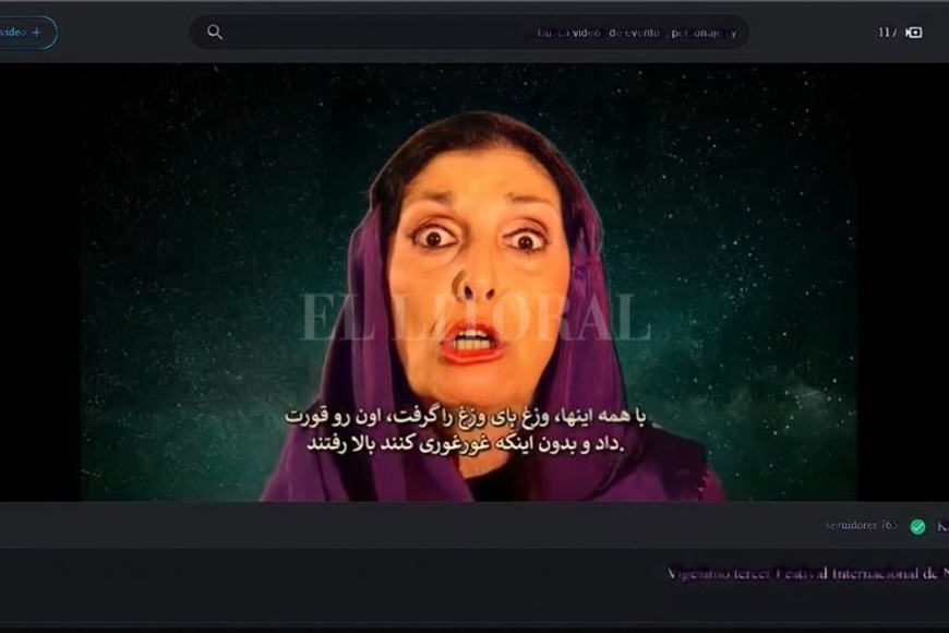 ELLITORAL_428525 |  Gentileza de la artista Marcela durante el streaming de su narración, subtitulada al árabe.