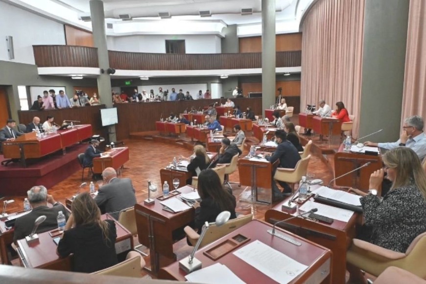 ELLITORAL_424948 |  Gentileza Legislatura de la provincia de Chubut durante la sesión.
