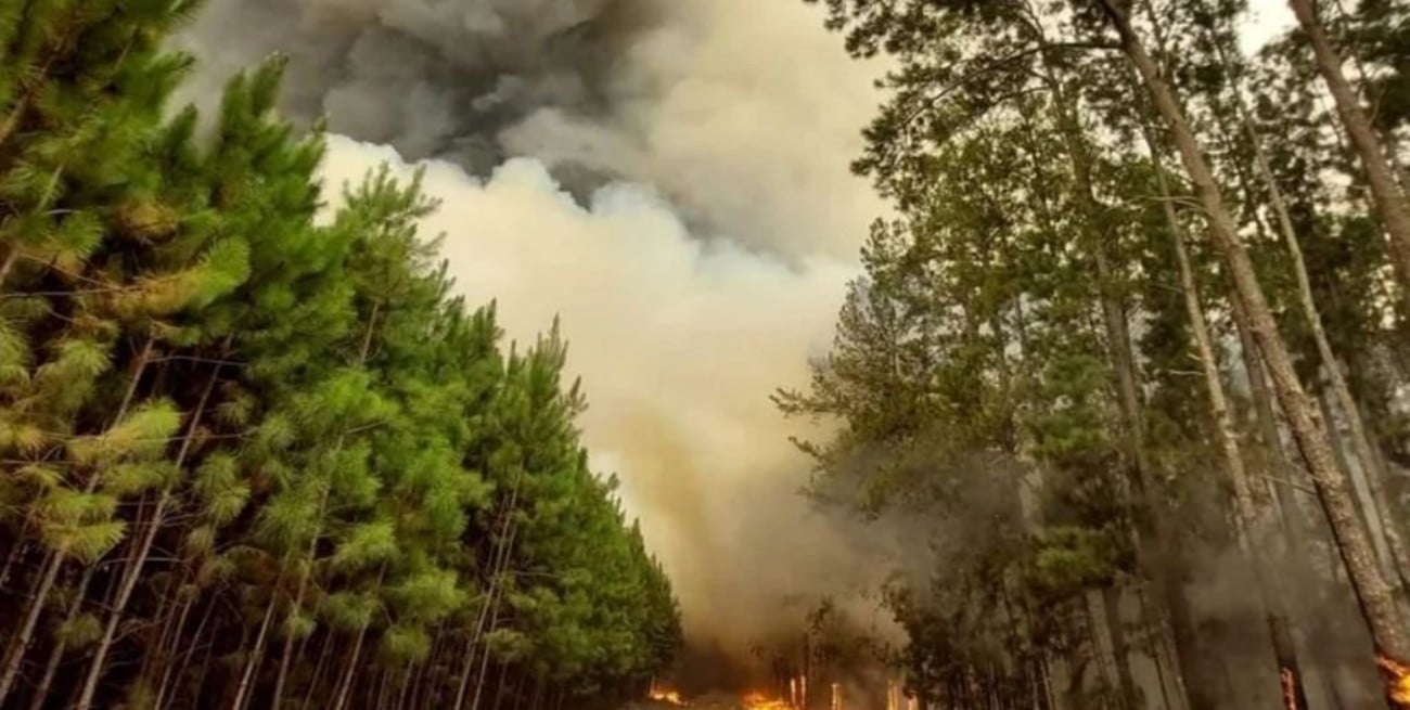 En Corrientes un hotel quedó rodeado por las llamas y debió ser evacuado