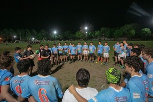 ELLITORAL_412123 |  Gentileza Franco Perego / Rugby Click El plantel santafesino en una de sus últimas prácticas antes del Argentino.