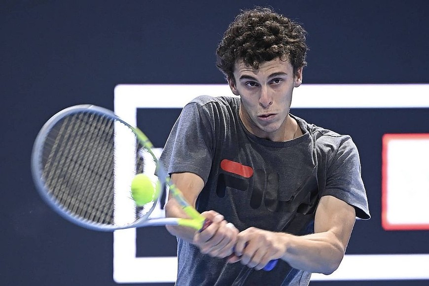 ELLITORAL_416565 |  Peter Staples MILAN, ITALY - November 7: Juan Manuel Cerundolo of Argentina at practice at the Intesa Sanpaolo Next Gen ATP Finals at Allianz Cloud Stadium on November 7, 2021 in Milan, Italy (Photo by Peter Staples/ATP Tour)