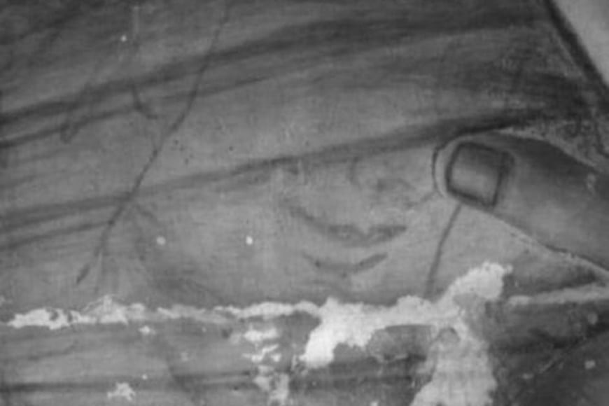 ELLITORAL_430305 |  Sotheby's El rostro del Niño Jesús (girado hacia arriba para mayor claridad) es visible en la imagen infrarroja.