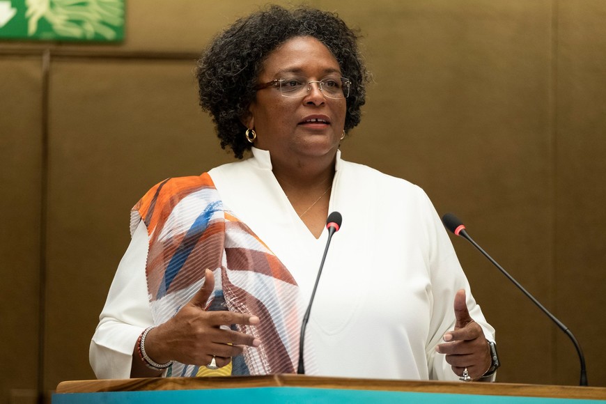 ELLITORAL_435532 |  Gentileza Mia Mottley, primera ministra de Barbados.