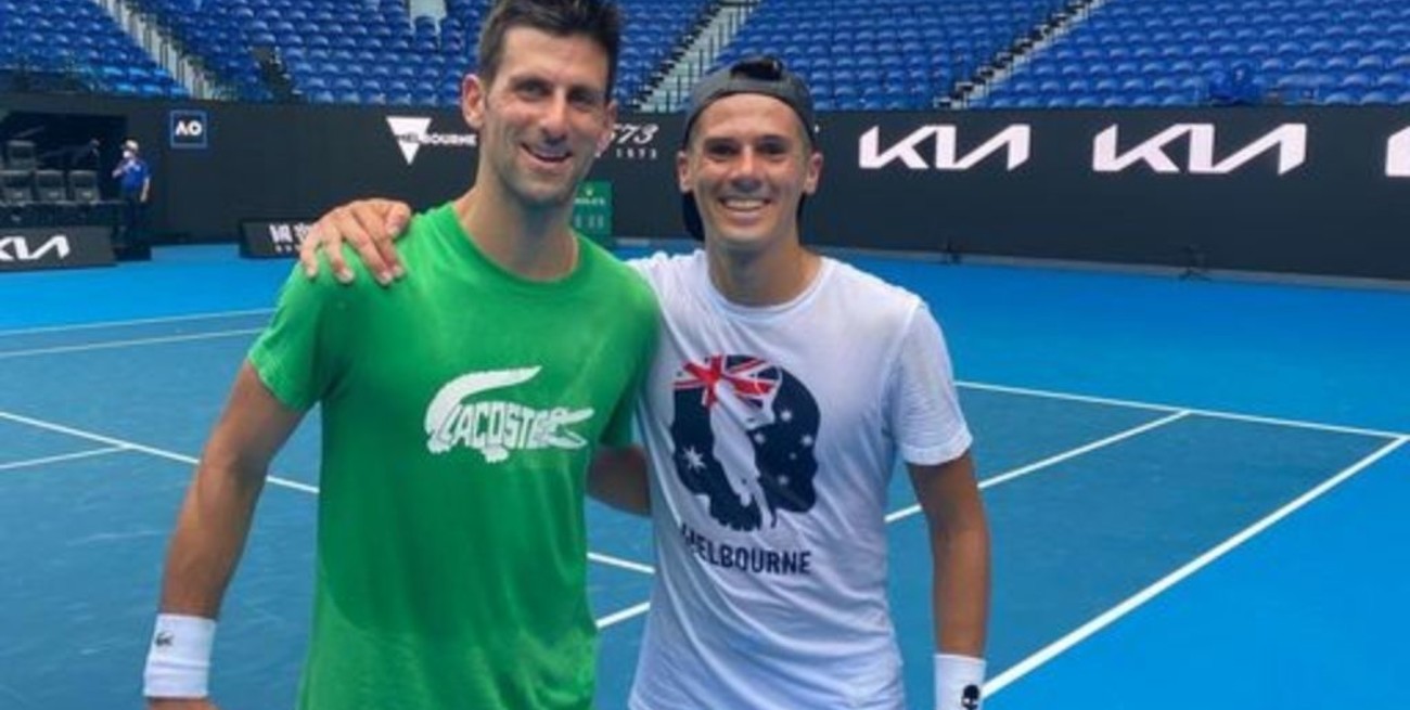 El santafesino Coria entrenó con Djokovic antes del Abierto de Australia