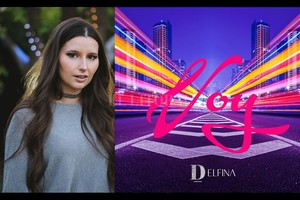 ELLITORAL_432790 |  Gentileza producción La juvenil cantante, junto al arte de tapa realizado por Danisa Franco.