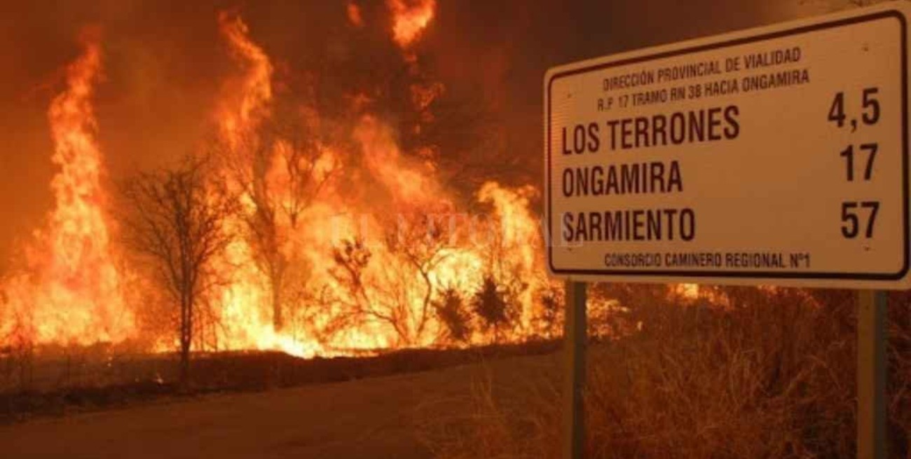 Registraron incendios forestales en Córdoba, Entre Ríos y La Rioja