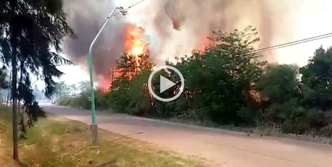 Video: incendio en la zona de barrios privados 