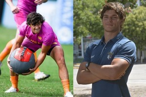 ELLITORAL_436981 |  Prensa UAR y Mauricio Garín Juan Cruz Strada y Manuel Bernstein. Ambos jugadores coinciden en la intensidad de los entrenamientos con Jaguares.