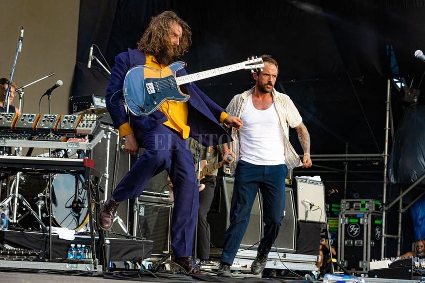 ELLITORAL_445174 |  Gentileza Lollapalooza Argentina Mark Bowen y Joe Talbot de Idles, la banda británica que dio la sorpresa por su show intenso y sin libreto.