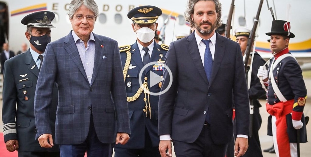 El presidente de Ecuador Guillermo Lasso ya está en Argentina