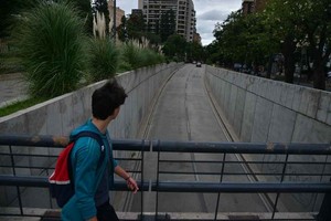 ELLITORAL_450126 |  Gentileza En la entrada a este túnel cayó Ezequiel a la salida del boliche.