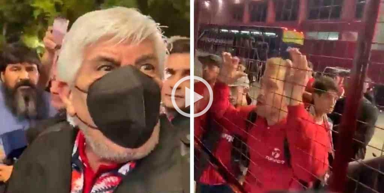 Video: Moyano insultó a un hincha de Independiente tras el empate con Aldosivi