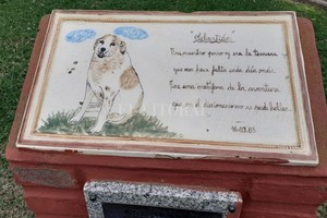 Gentileza Vanina Milanesio Sebastián el perrito callejero que logró conquistar todo un pueblo y tiene un monumento en su honor. Una historia que vale la pena recordar en el Día del Animal.