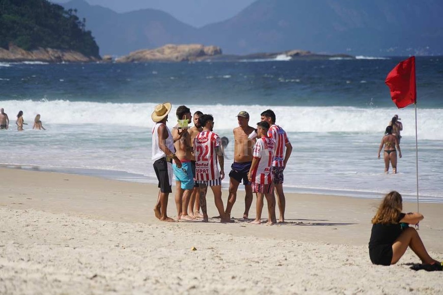 Hinchas de Unión en Río de Janeiro