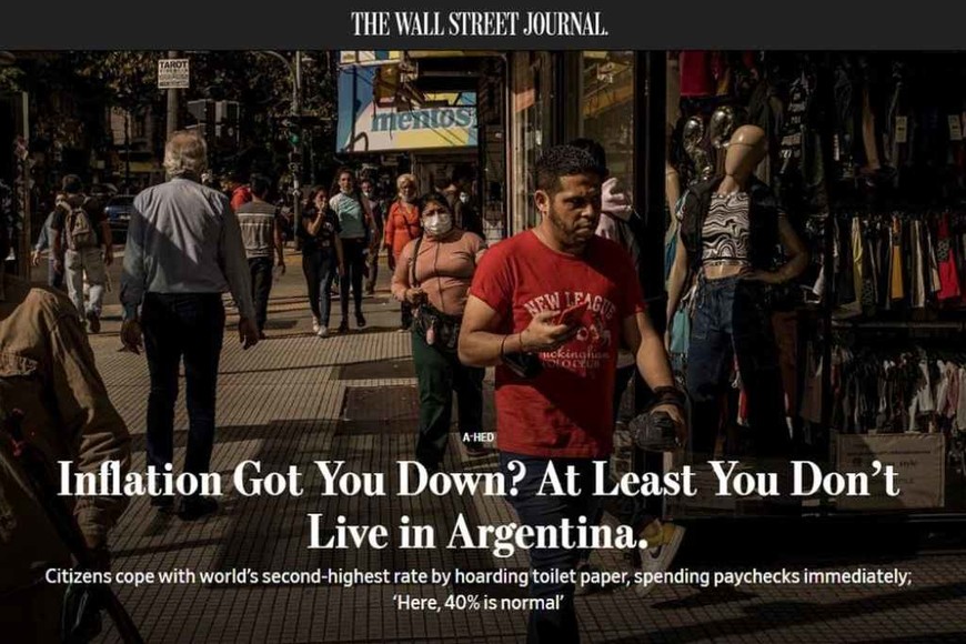 ELLITORAL_452975 |  Gentileza La portada del artículo del Wall Street Journal